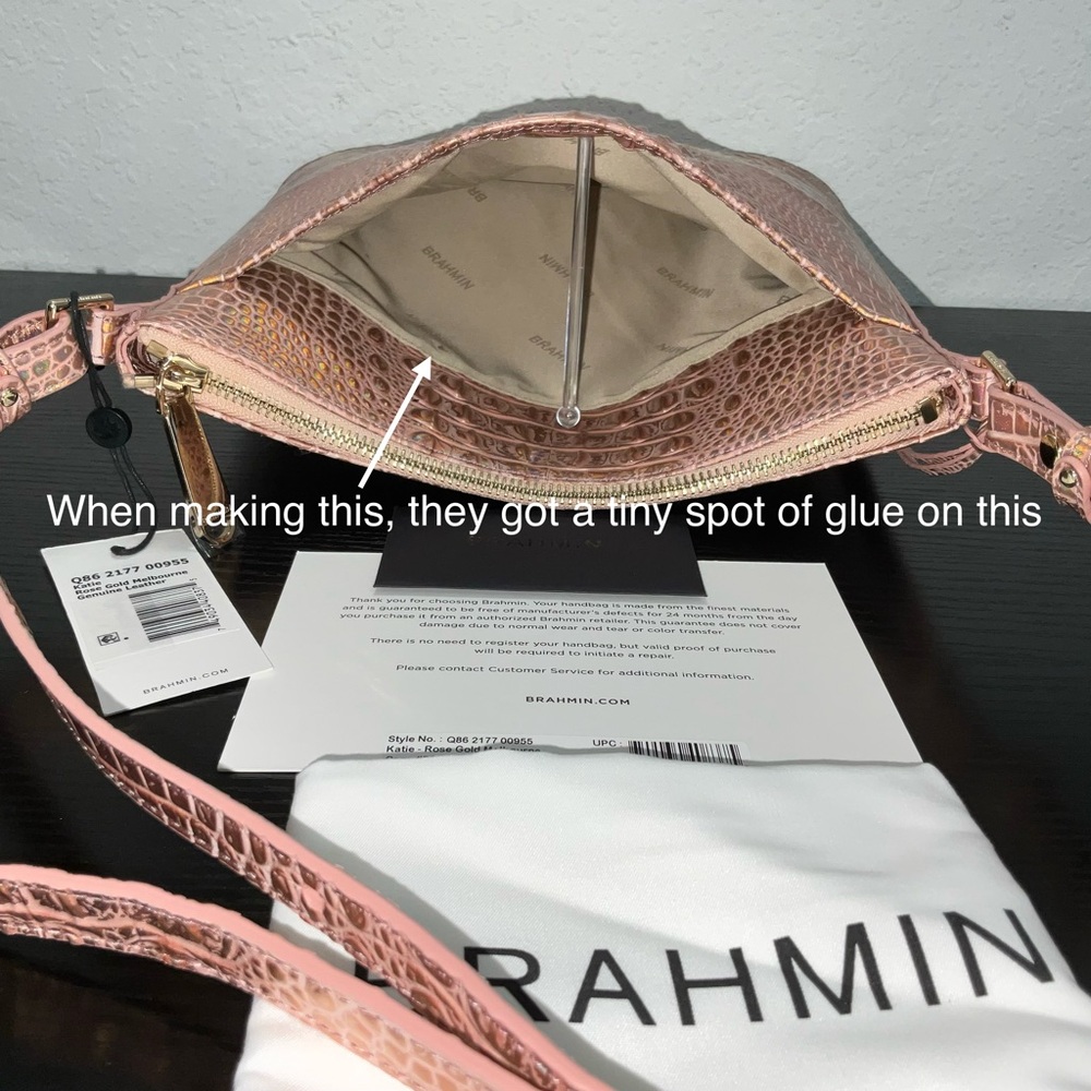 Brahmin Katie ROSE GOLD MELBOURNE Pink/Gold Color W/Partial Rear Eye - Picture 6 of 8
